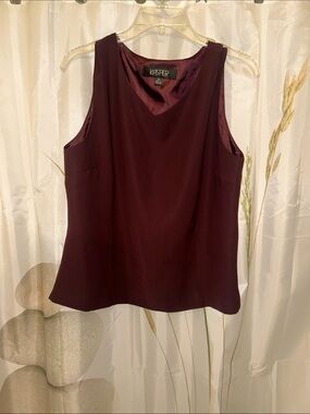 Kasper Sleeveless Shell Top - Deep Plum